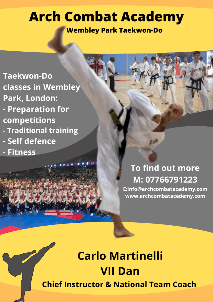 Flyer January 2024 - Arch Combat Academy Wembley Park Taekwon-Do Martial Arts Carlo Martinelli